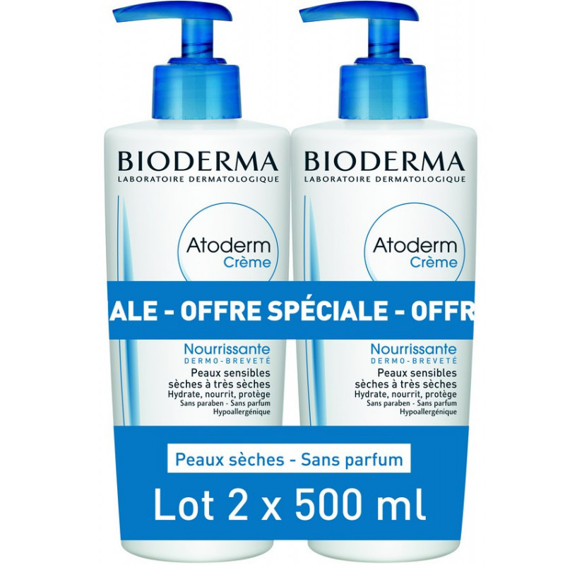 Bioderma - Atoderm crème nourrissante 2x500ml