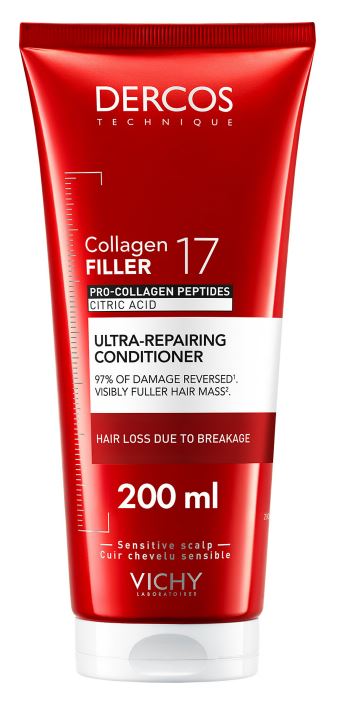 Vichy Dercos Collagen Filler 17 Après Shampoing Ultra-Réparateur 200ml