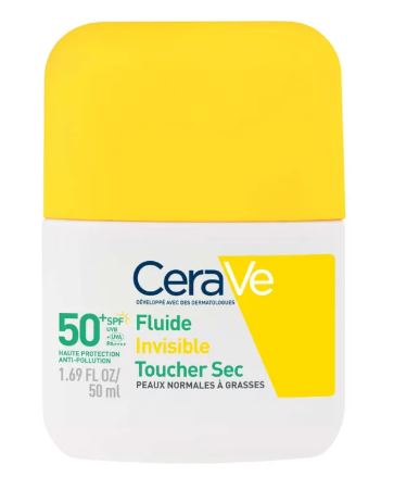 CeraVe Fluide Invisible Toucher Sec SPF50+ Haute Protection Visage 50ml