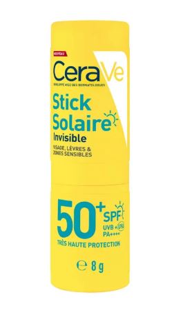 CeraVe Stick Solaire Invisible SPF50+ Haute Protection 8g