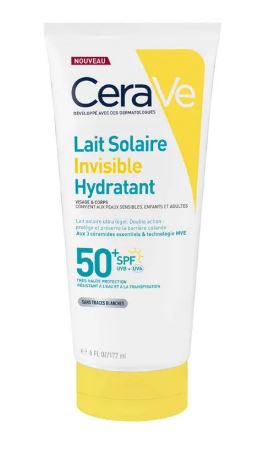 CeraVe Lait Solaire Invisible Hydratant SPF50+ 177ml